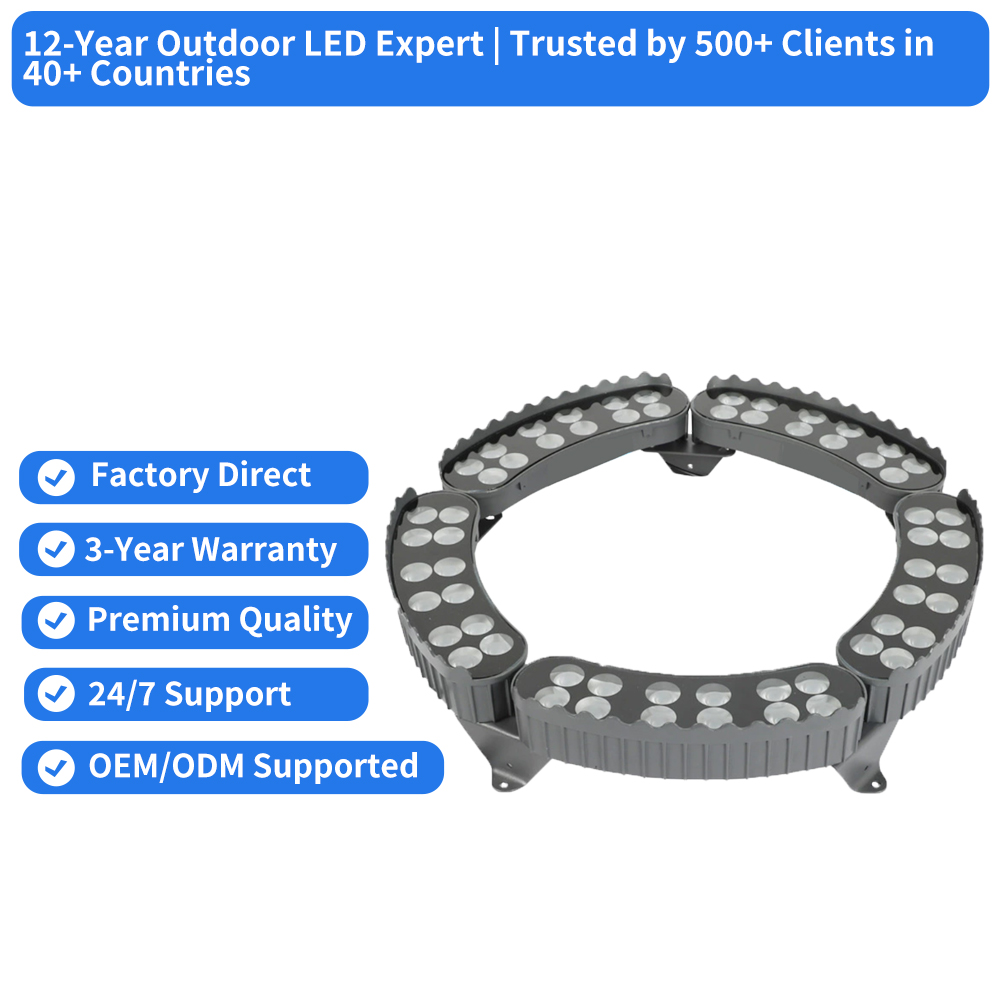 DC24V 12W IP65 RGB LED Tree Ring Light Embrace Tree Light Palm Tree Light Suitable for Outdoor Landscape Aluminum Spotlight
