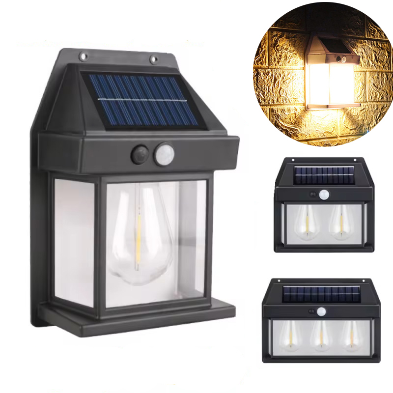 Energy Saving Motion Detection Solar Outdoor Waterproof Activated Wall Mounting LED Garden Light IP65 Rated