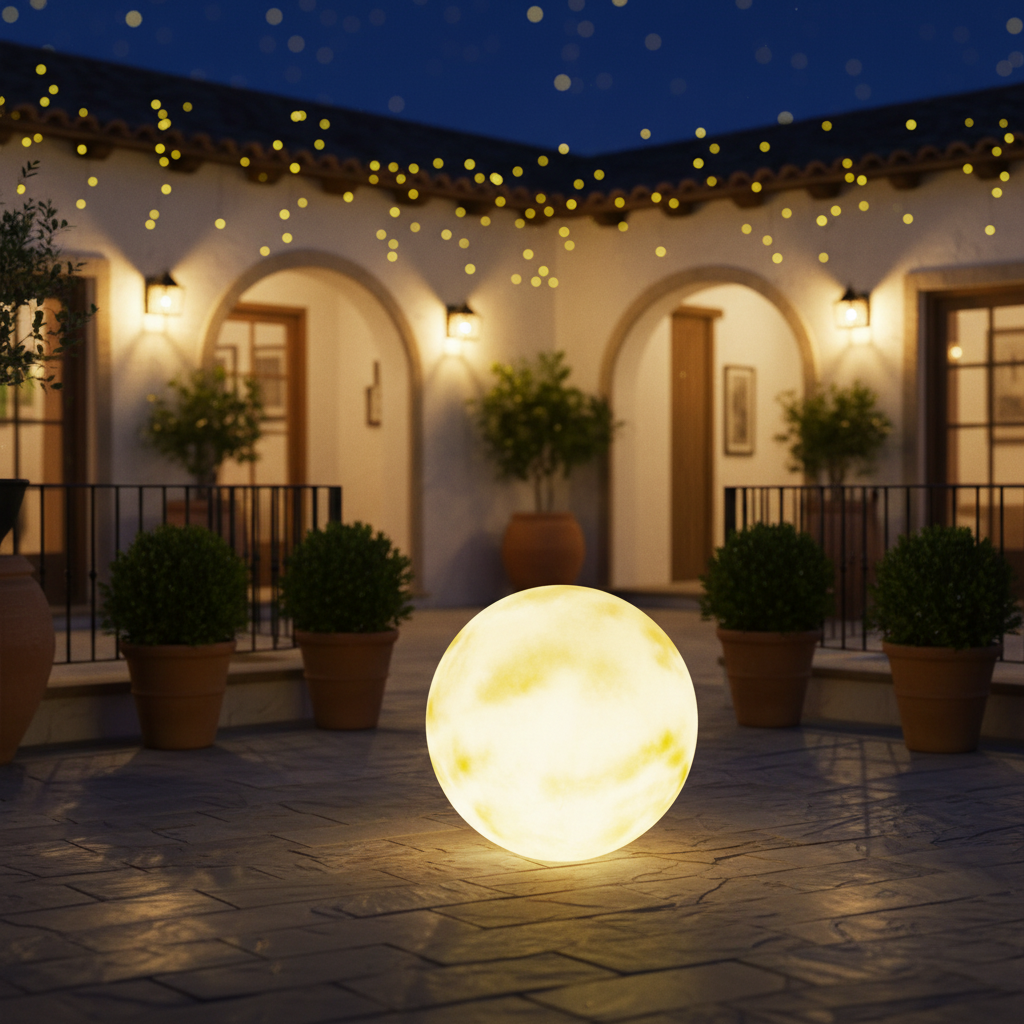 Waterproof IP65 Outdoor Decorative Halogen Landscape Lighting Patio Yard Lawn Pathway Solar Garden Ball Light Moon Sphere Lamp