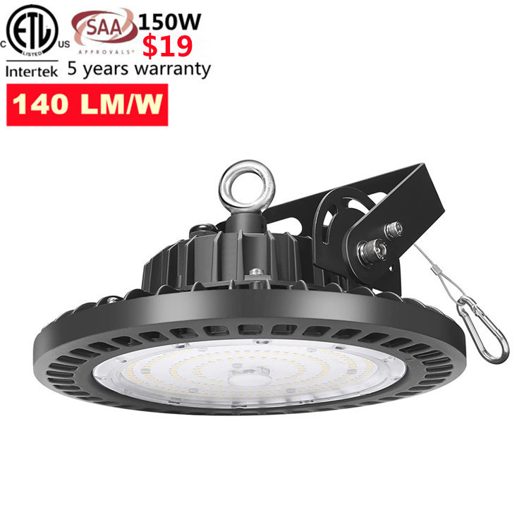 7 Year Warranty 140 Lumen/watt 150lm/w Led Gym Light 100-277v 347v 480v High Voltage Industrial High Bay Led Ufo Gym Light EMC