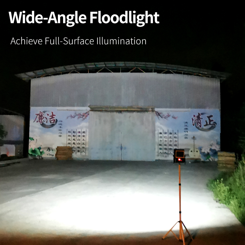 Solar Work Flood Light, Heavy-Duty &amp; Portable High-Lumen LED for Remote Construction Sites, Camping and Power Outages