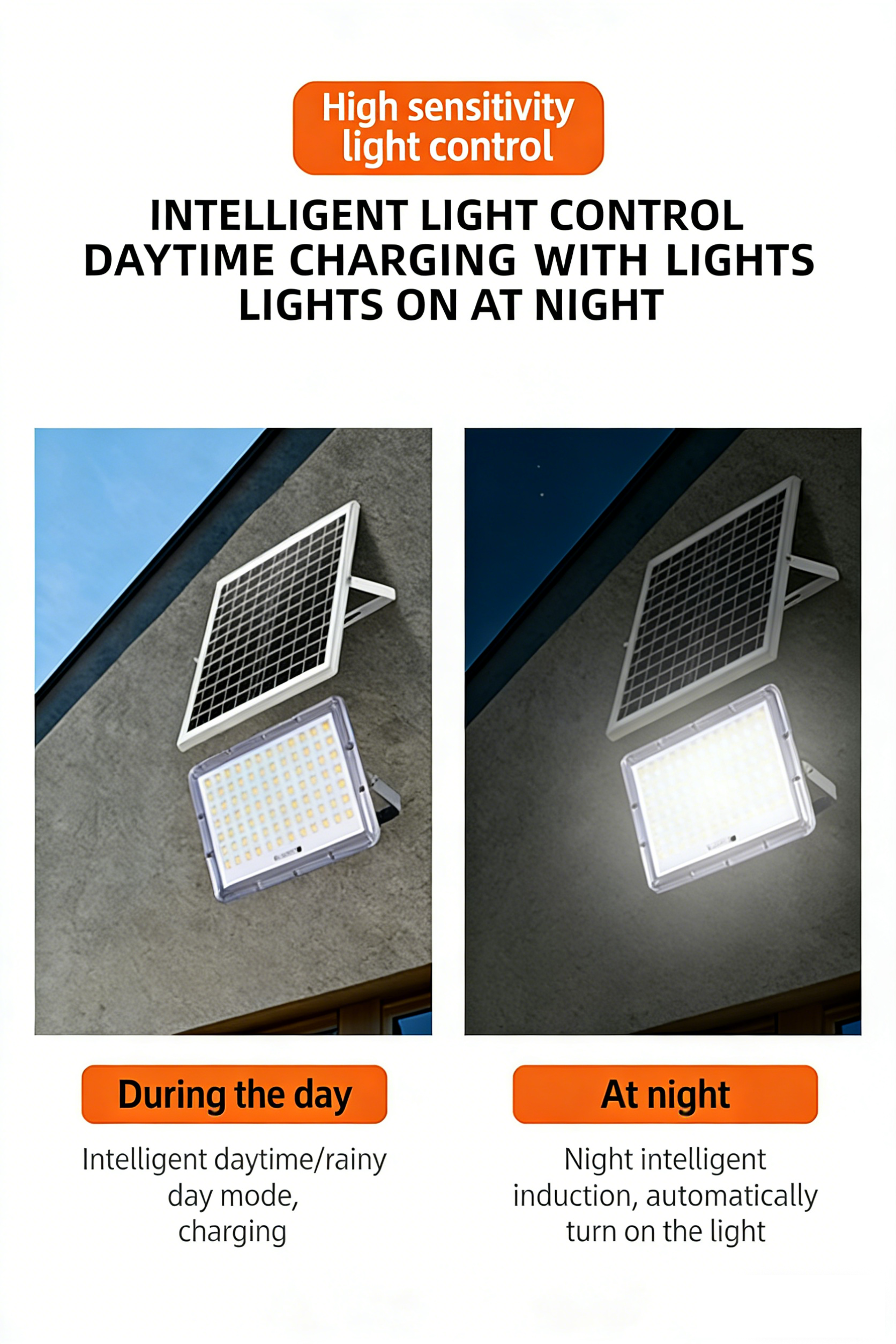 High Brightness 200W 400W Solar LED Flood Light IP65 Waterproof Light Control Aluminum Body for Garden Parking Lot Factory