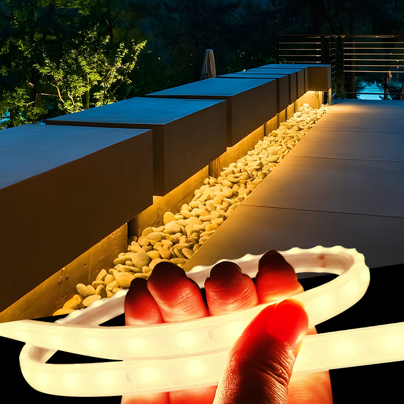LFB1205-1 Custom Dc24v Waterproof Flexible Silicone Led Strip Light Neon Light for Outdoor Garden Terrace Park Corridor Canopy