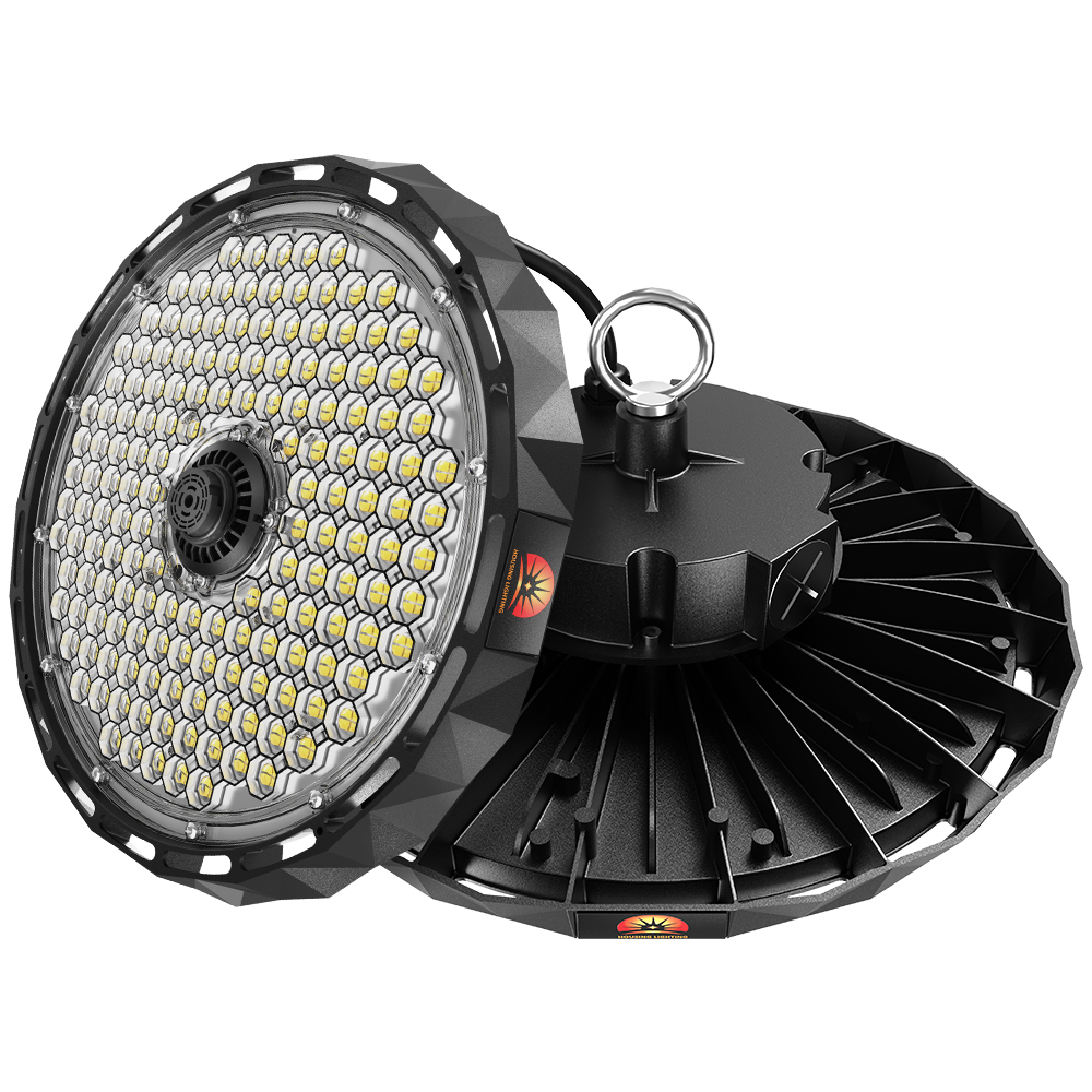 Adjustable 20,000 Lumen 75-260W IP65 Rated Aluminum High Bay Light with Motion Sensor and LED Source