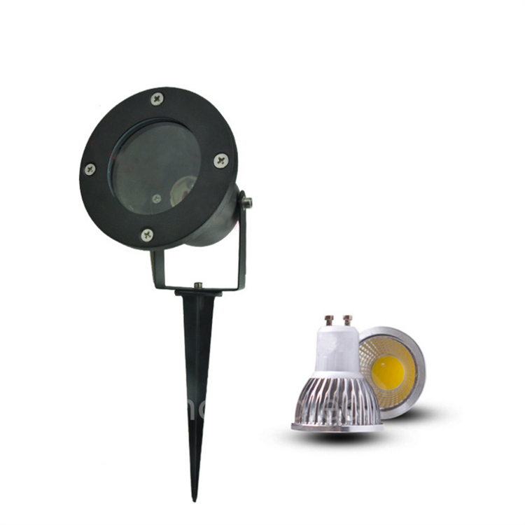 Outdoor IP65 220V 110v LED Garden Spike Light GU10 MR16 Bulb Spotlight 2700K Aluminum Body for Landscape and Lawn Lighting