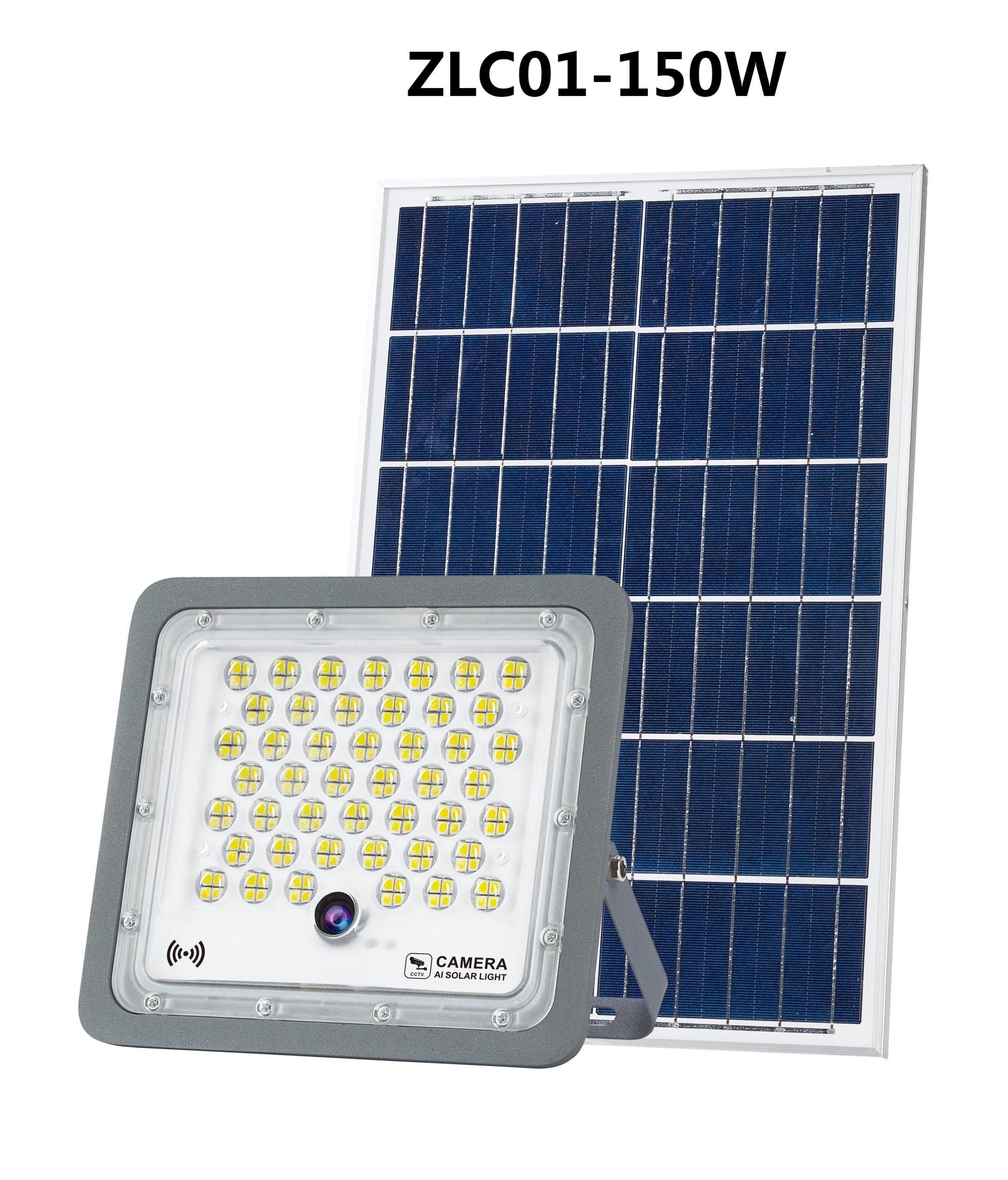 Solar Floodlight With Camera Solar Energy System Outdoor 150W 300W Floodlight Security Camera With Solar Panel Easy Installation