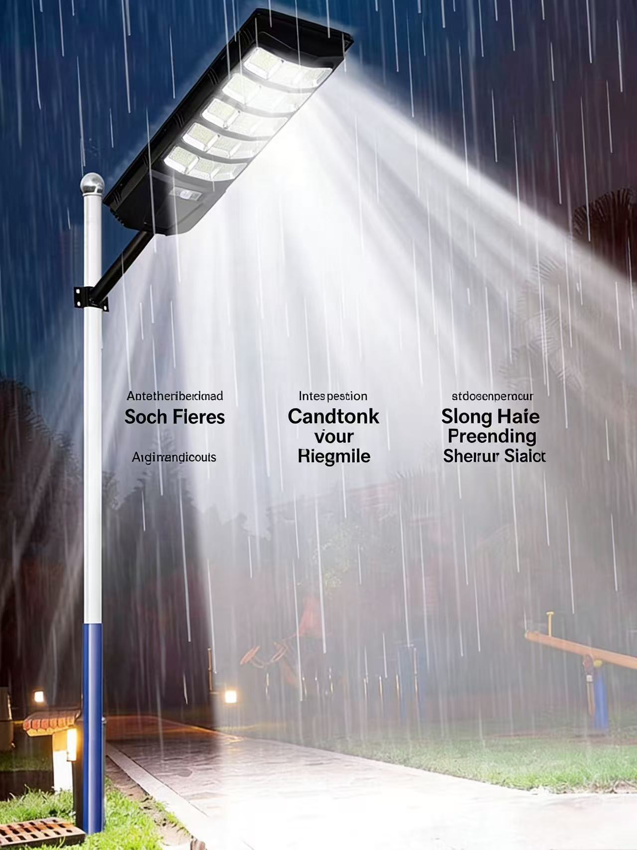 New All-in-one Solar Street Light Waterproof Human Body Induction Outdoor Light Integrated Household Courtyard Road Lighting