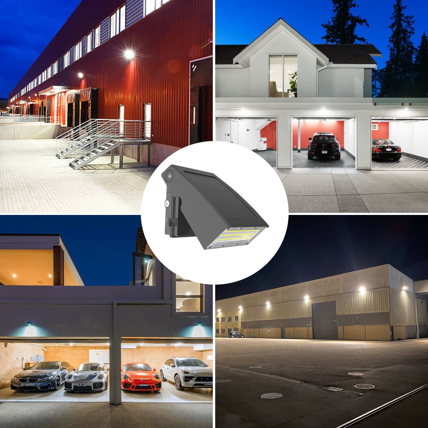 60w 80w 100w 120w Photocell Sensor Wall Mounted Walkway LED Lights LED Semi Cutoff Adjustable Angle LED Wall Pack Light