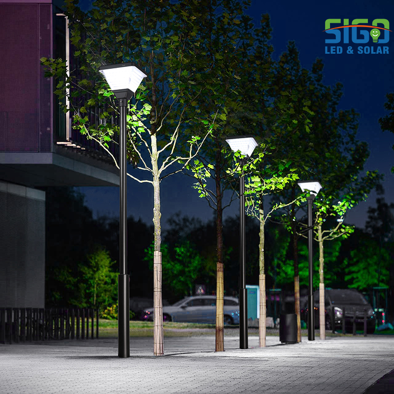 Xindeco 20W Solar LED Garden Light 180-200lm/W Poly Crystalline Panel 3.2V 20Ah IP65 Aluminum Alloy 5-Year Warranty Auto