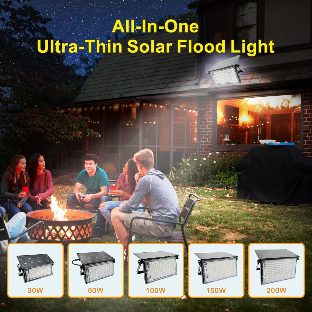 Stadium Light Refletor Projector 200W Led Solar Flood Lights Outdoor Waterproof Folded Spotlight Wall Flood Lights