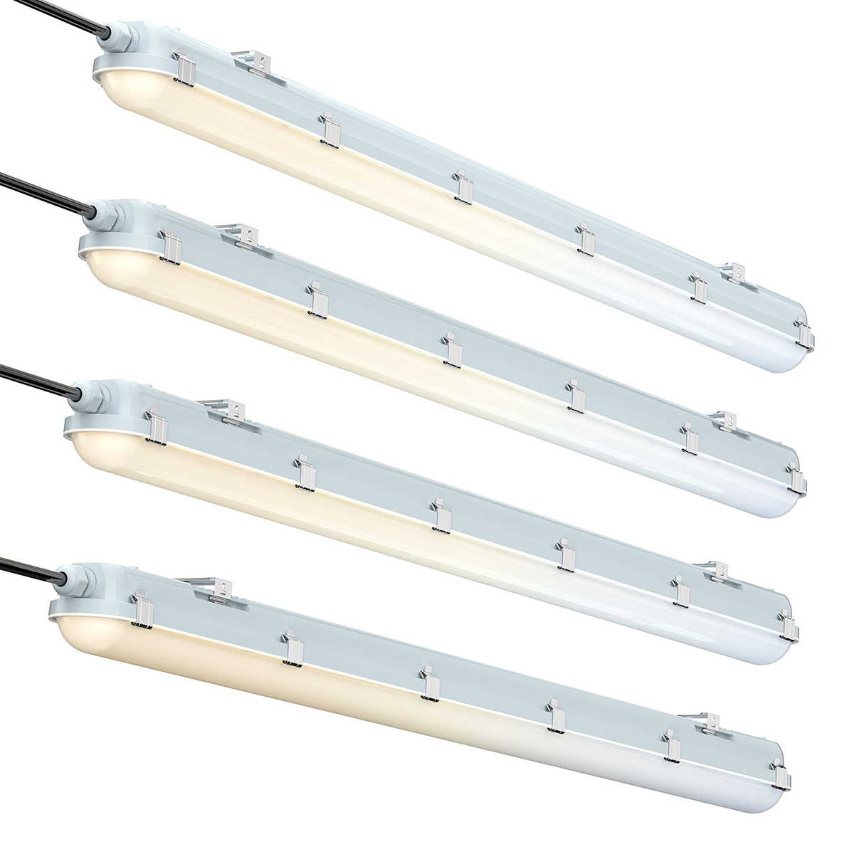 Stock In US LED Tri-Proof Light 4ft 60W 3000K-6500K Wattage 5CCT Selectable IP65 Garage Batten LED Light