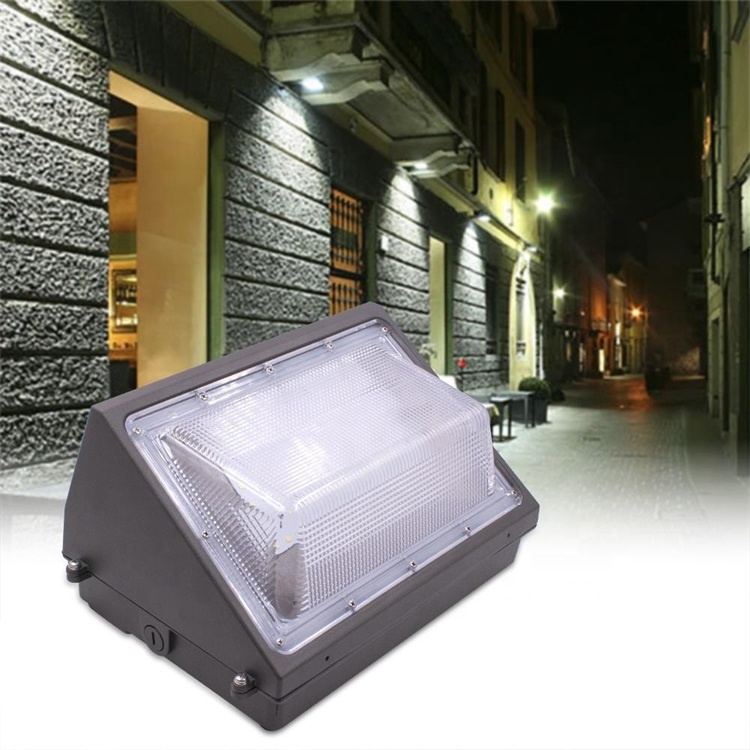 5 Years Warranty DLC Listed LED Wall Pack IP65 Waterproof Rated Wattages CCT Tunable Outdoor Wall Pack for Outdoor Use