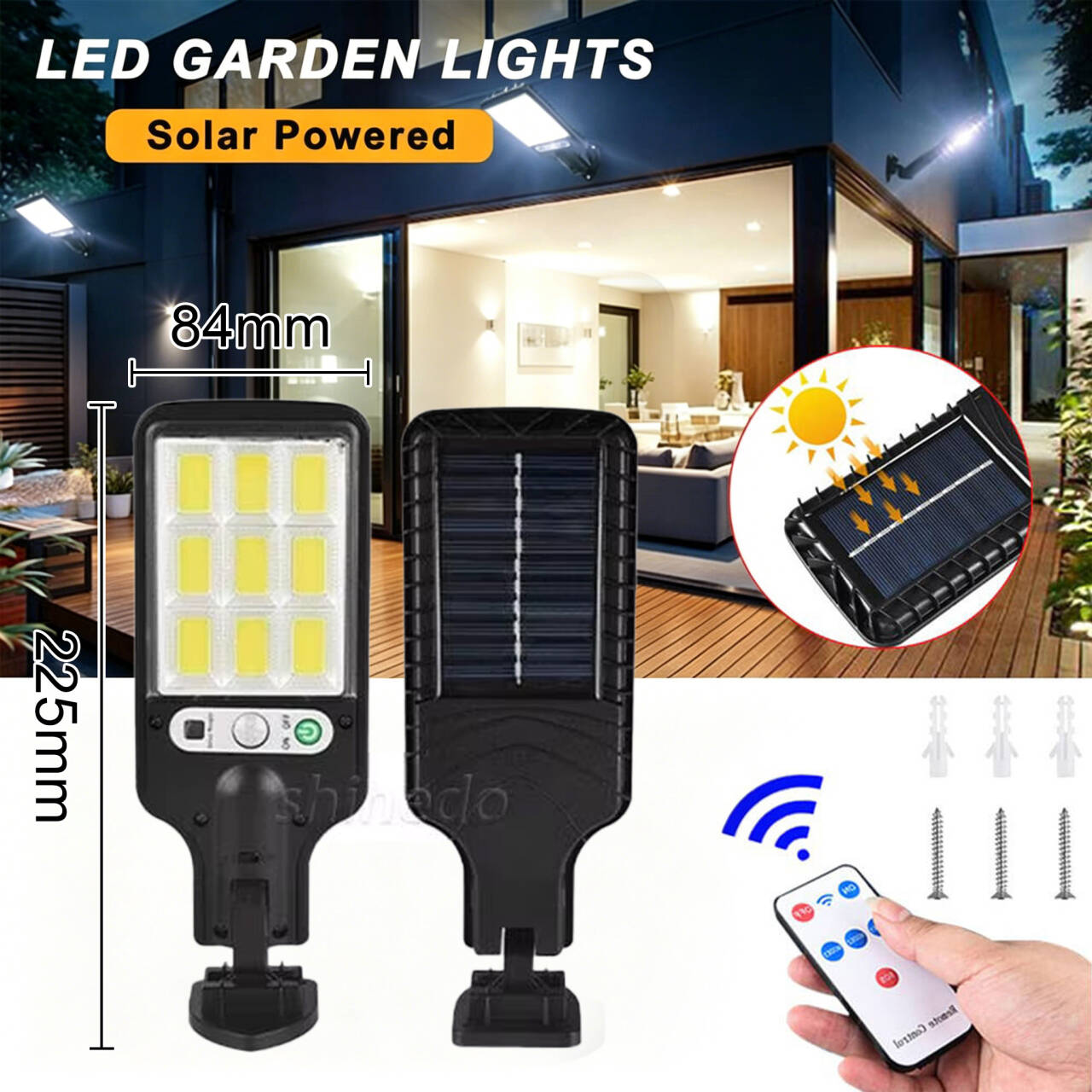 Outdoor Solar Led Light Wall Lamp Waterproof Motion Sensor Solar Street Lights Garden Decoration Patio Yard Solar Garden Light