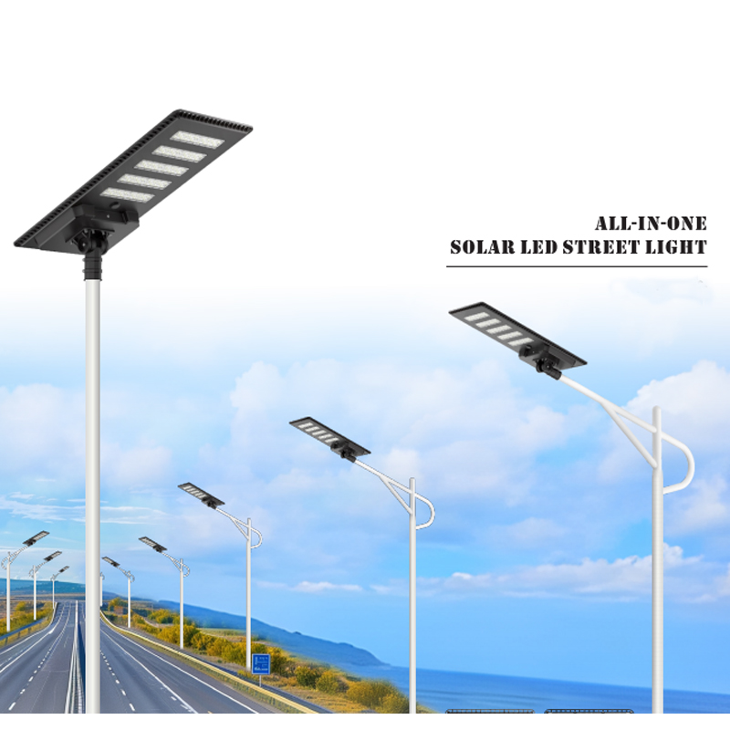 Outdoor 120W All-in-one IP67 Solar Streetlight System With LiFePO4 Battery For Highway Use CE Certified