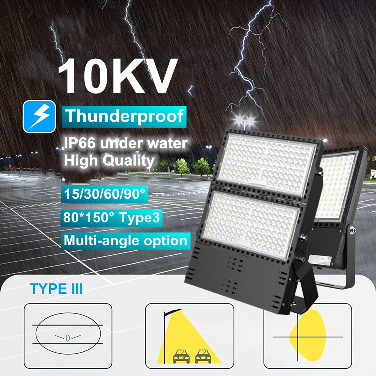 Industrial Gym Floodlight Lighting 600w 1200w Football Led Tennis Court 180000 Lumen Led Outdoor Stadium Light
