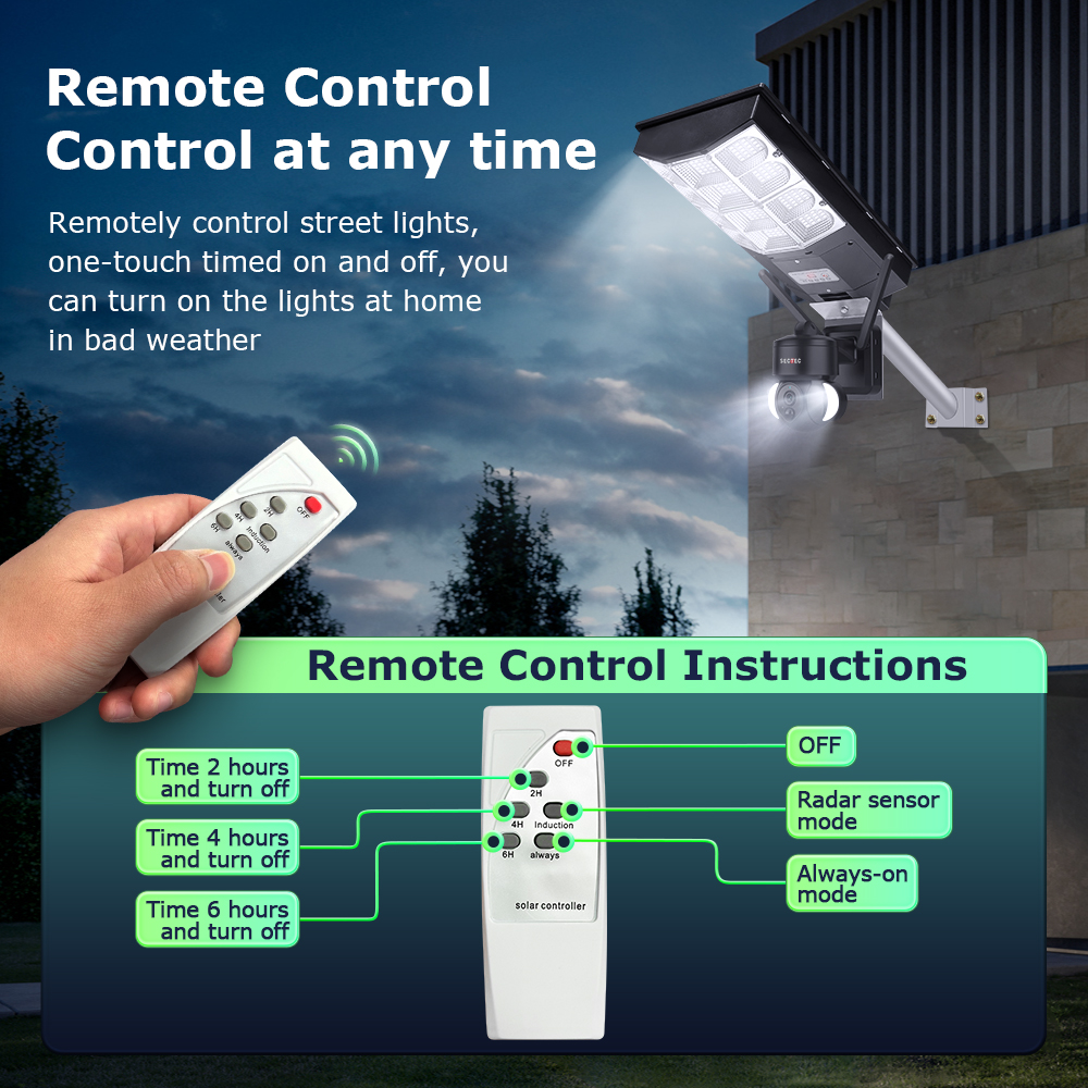 2025 Outdoor IP66 Waterproof Security Solar Camera 4G Sim Card Garden Street Light Color Night Vision Cctv All In One System