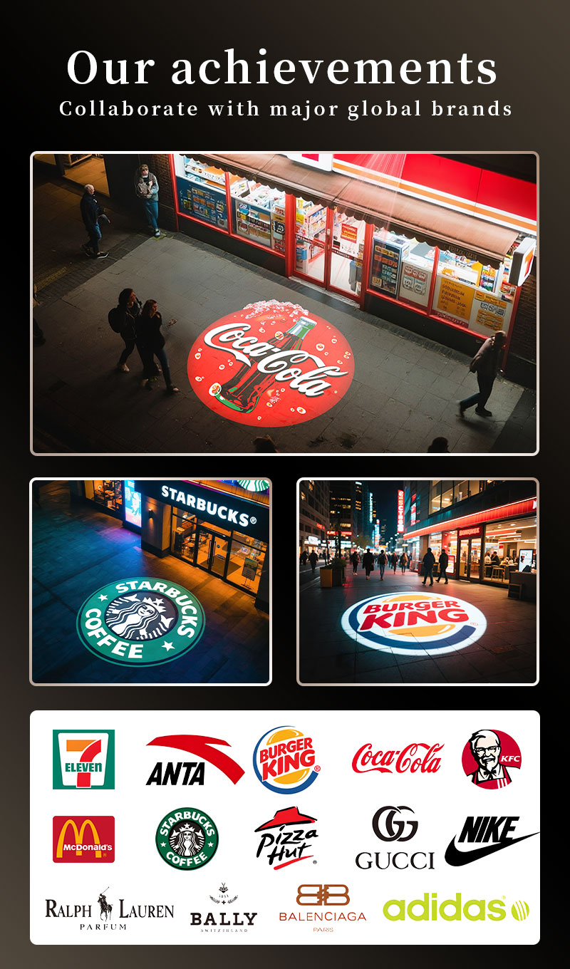 Custom Logo Gobo Projector Outdoor Waterproof 40W-200W LED Advertising Display Lights Stop Warning Arrow Light Booth Shop Sign