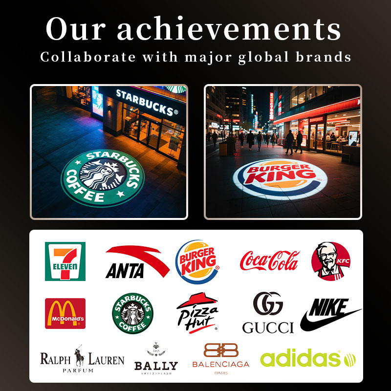 Custom Logo Gobo Projector Outdoor Waterproof 40W-200W LED Advertising Display Lights Stop Warning Arrow Light Booth Shop Sign