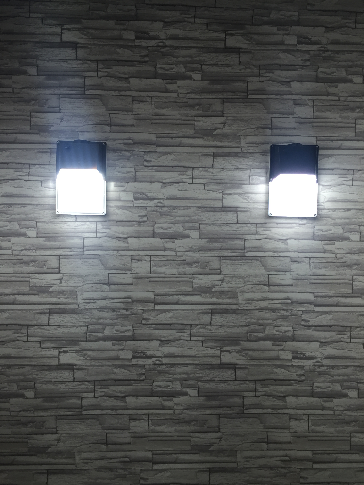 Motion Sensor Lights Mini LED Wall Pack Fixture 15w LED Outdoor Wall Light with DLC Certificate