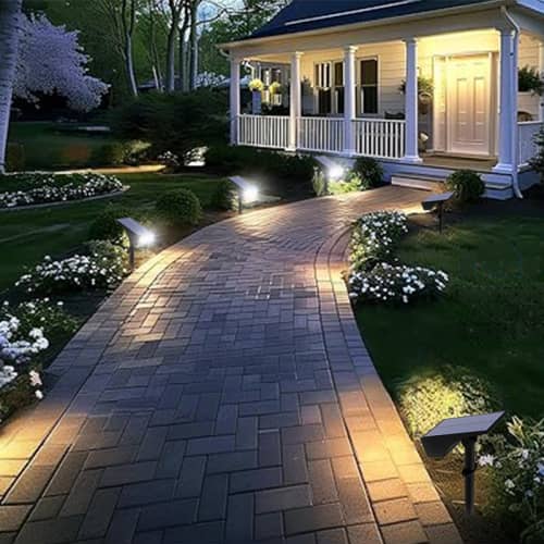 IP65 Waterproof 100 LED Solar Garden Lights 4 Lighting Modes for Landscape Spotlight Pathway Flag House Tree Pool
