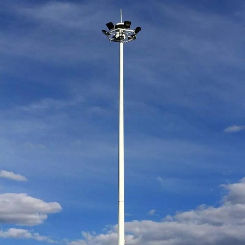 Integrated LED Lifting High Mast Light Pole For Urban Road Intersection