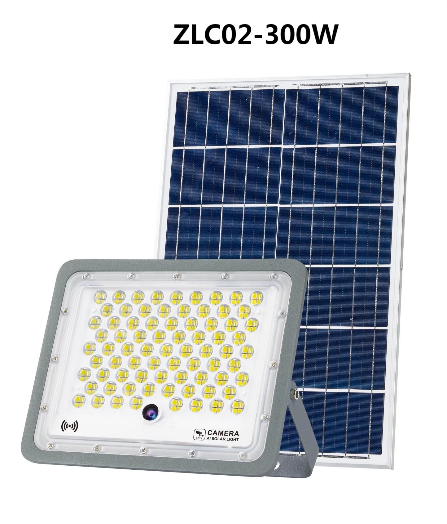 Solar Floodlight With Camera Solar Energy System Outdoor 150W 300W Floodlight Security Camera With Solar Panel Easy Installation