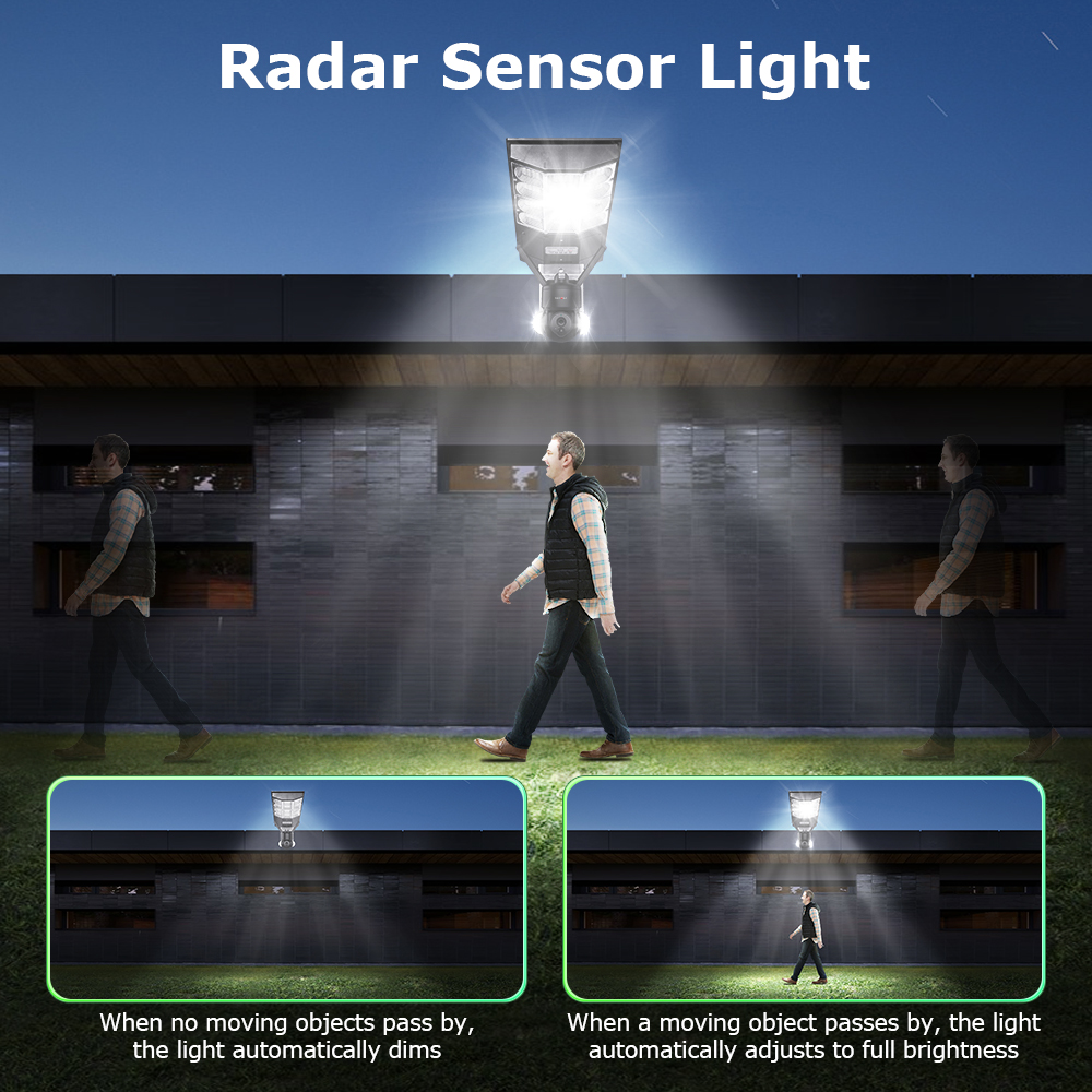 2025 Outdoor IP66 Waterproof Security Solar Camera 4G Sim Card Garden Street Light Color Night Vision Cctv All In One System