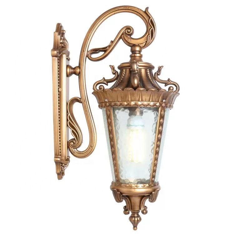 European and American Custom Retro Style Black/antique Bronze Landscape Outdoor Wall Lamp Waterproof LED Lamp Courtyard Lamp