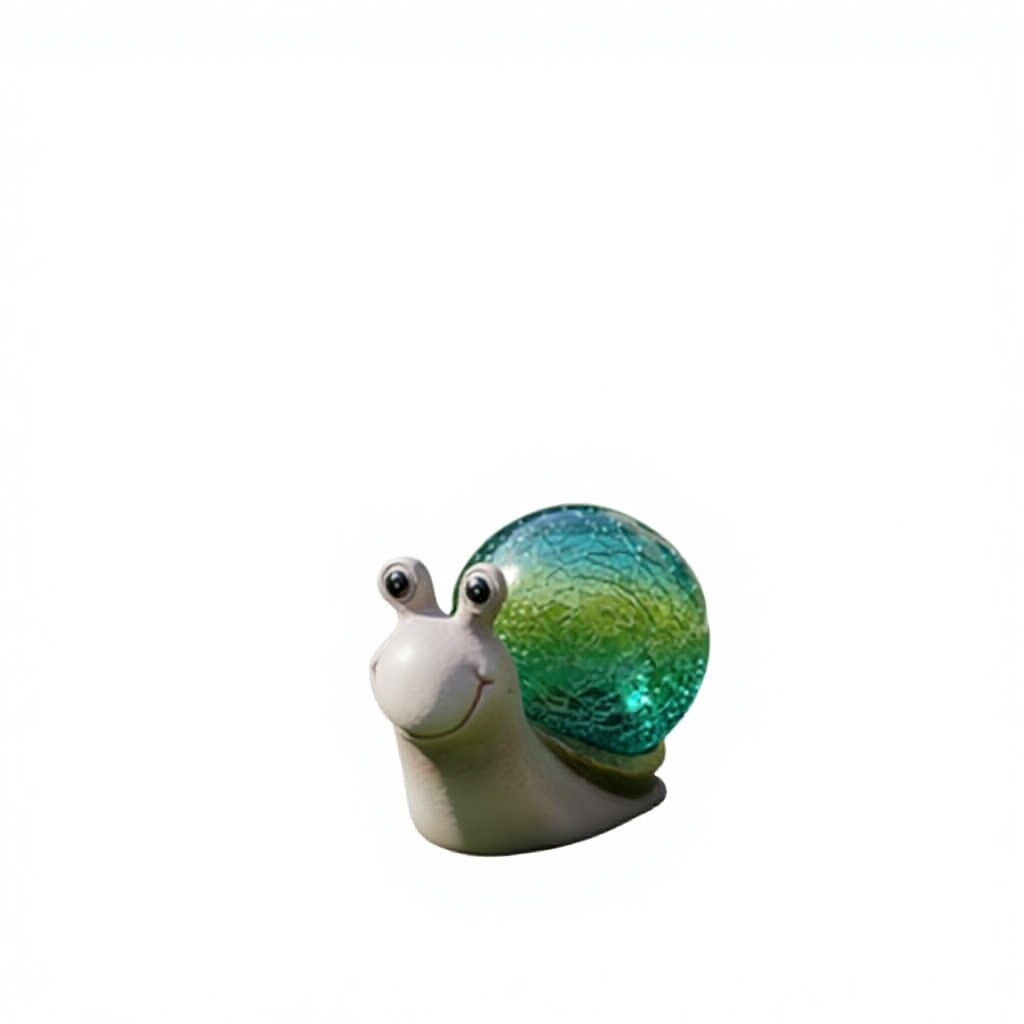 Low MOQ Resin Snail-Shaped Crystal Ball Garden Solar Lights IP44 Water-Resistant AA Battery 360 Beam Angle for Outdoor