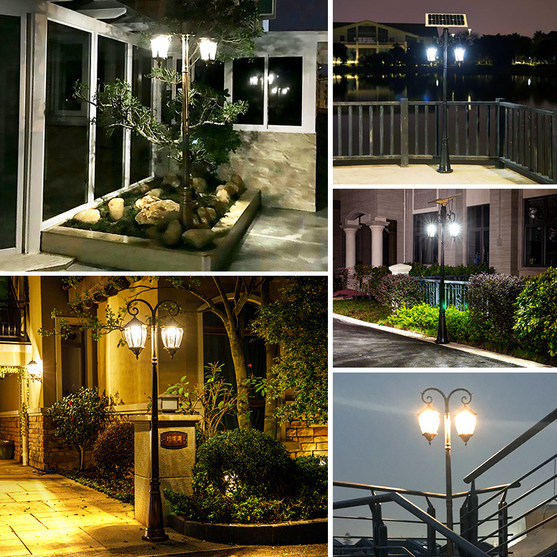 European Outdoor Garden Lights Waterproof 3-Meter LED Solar Garden Lights for Gardens Villas Roadscapes and Landscape Lighting