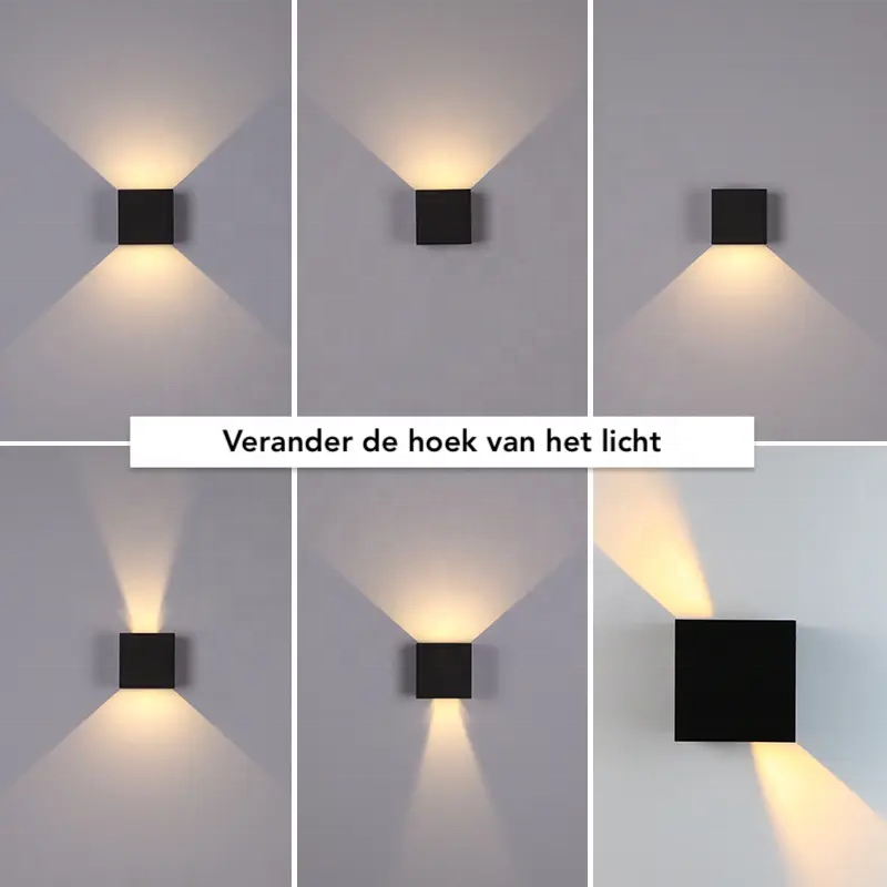 Landscape Cube Square LED Wall Light Outdoor Hotel Wall Mounted IP 64 Rating up and Down Lighting