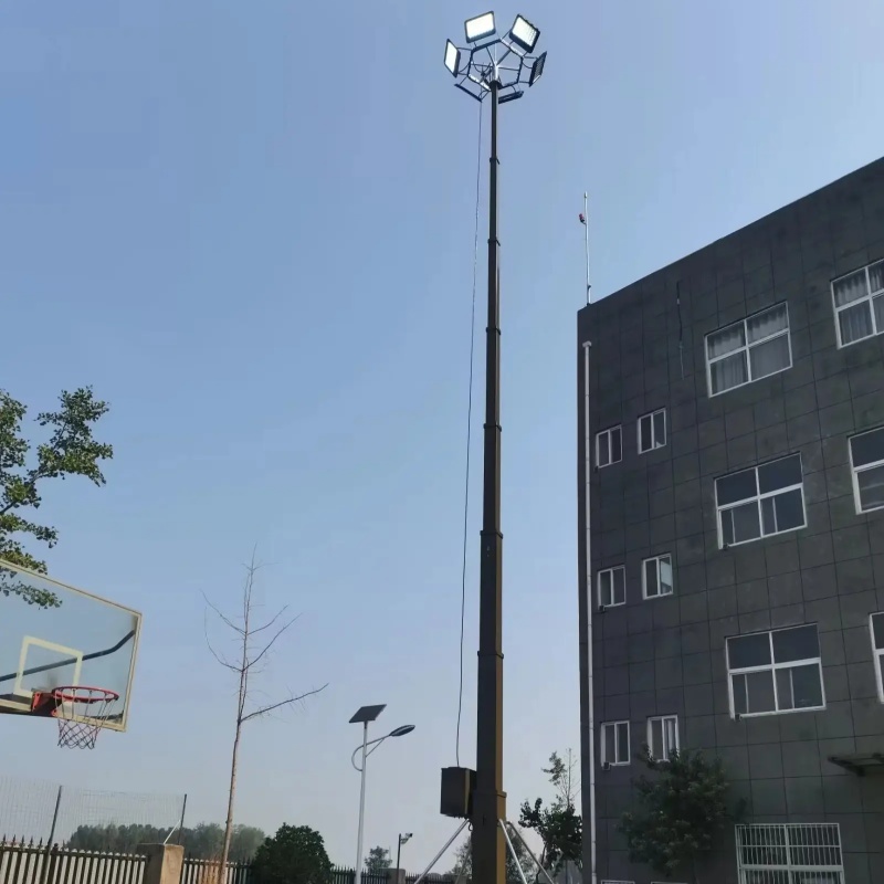 Rural Village Waterproof Solar Telescopic Lifting Street Light Pole