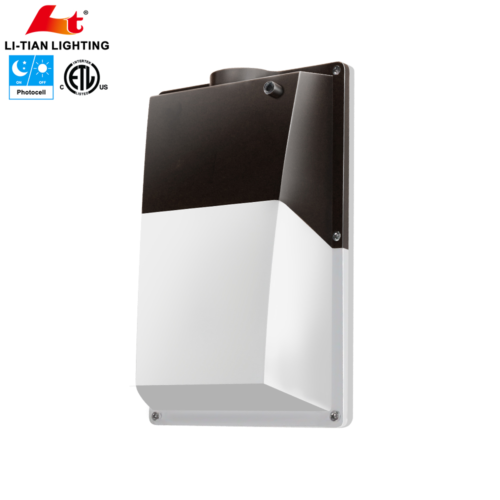 Motion Sensor Lights Mini LED Wall Pack Fixture 15w LED Outdoor Wall Light with DLC Certificate
