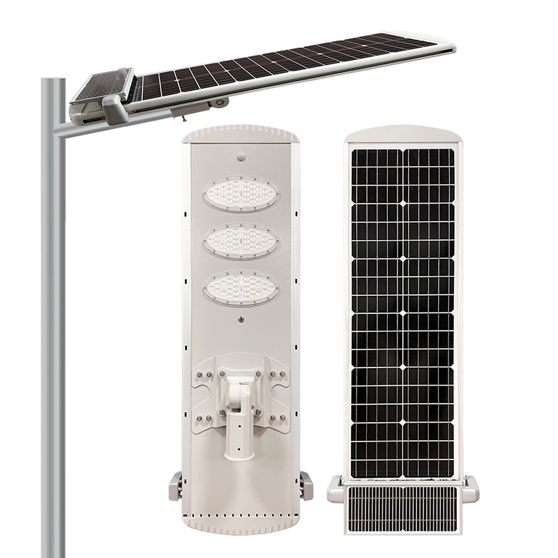 Auto Cleaning Smart All in One Led Solar Street Light with Lithium Ion Battery