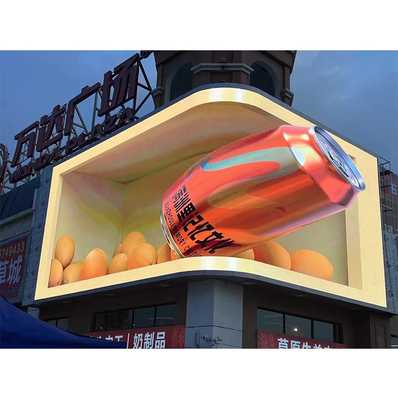 Impressive HD 3D Effect Outdoor Advertising LED Billboard Display P10 IP65 Waterproof 5000cd Brightness Exterior Led Screen