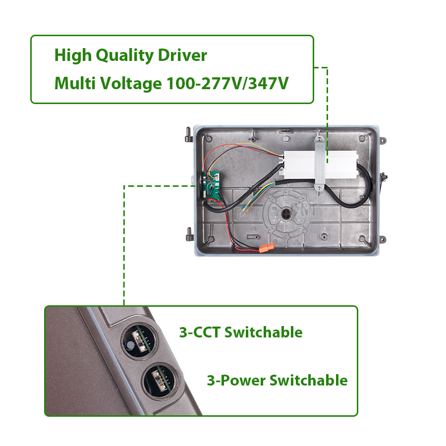 42W 60W 80W 100W 120W in Stock Half Cut Off Wall Pack Photocell Removable 100-277V LED Wall Pack IP65 Outdoor Wall Lamp