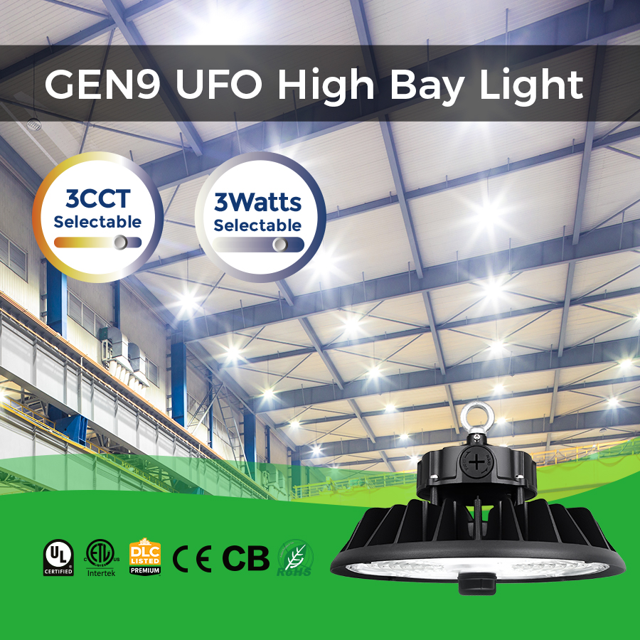 ETL DLC LED UFO Project 240W 200W 150W 100W Industrial Lighting System Lighting Fixture 100-277v High Bay Light