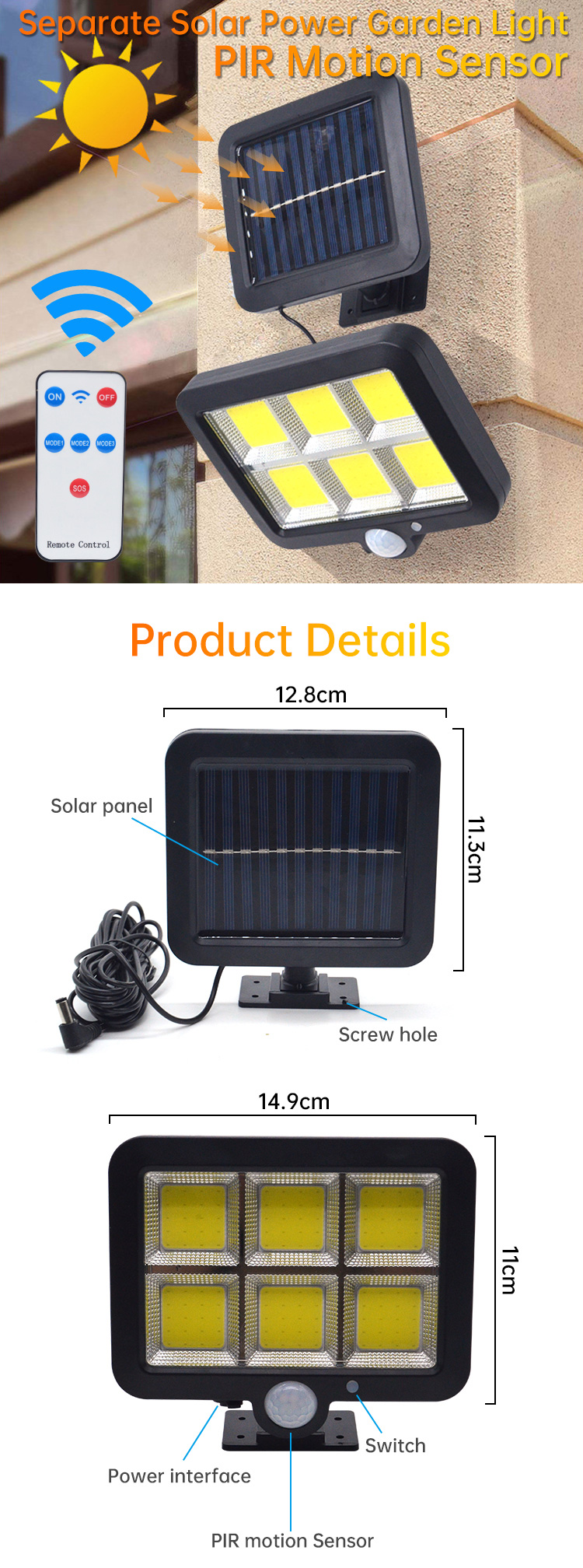 Solar Powered Garden Lamp Features