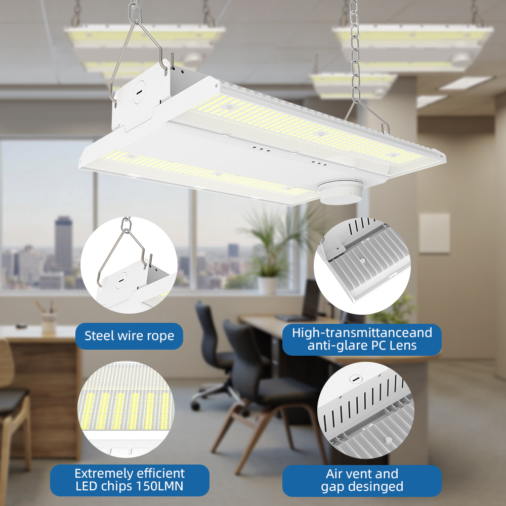 240W IP65 Linear High Bay for Lights for Commercial Warehouse Lighting