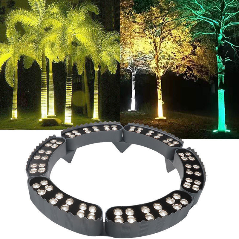 12W Black LED Solar Hug Tree Light Solar Hold Column Lamp Ring Garden Led Spot Light Ip65 Outdoor Landscape Spotlight