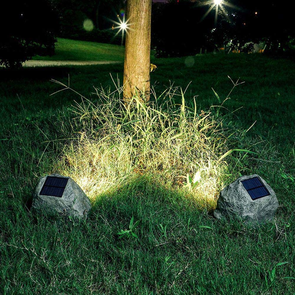 Solar Ground Stone Light Setup
