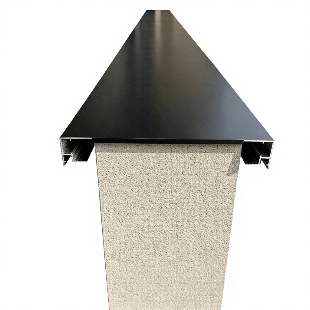 Villa Fence Aluminum Profile Roof Covering Parapet Waterproof Roof Base Light Trough Installing Light Strips