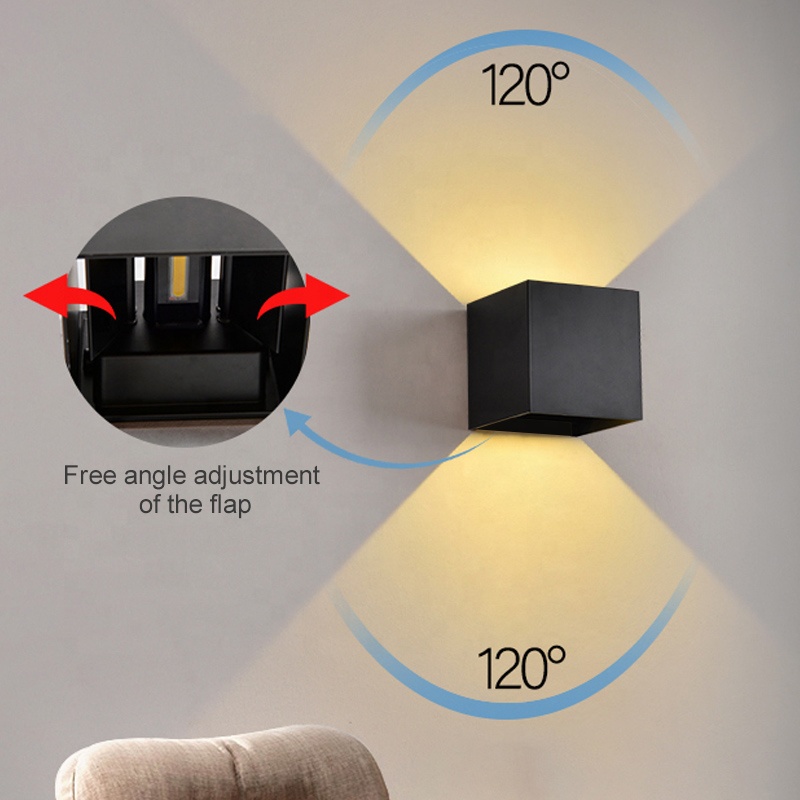 Landscape Cube Square LED Wall Light Outdoor Hotel Wall Mounted IP 64 Rating up and Down Lighting