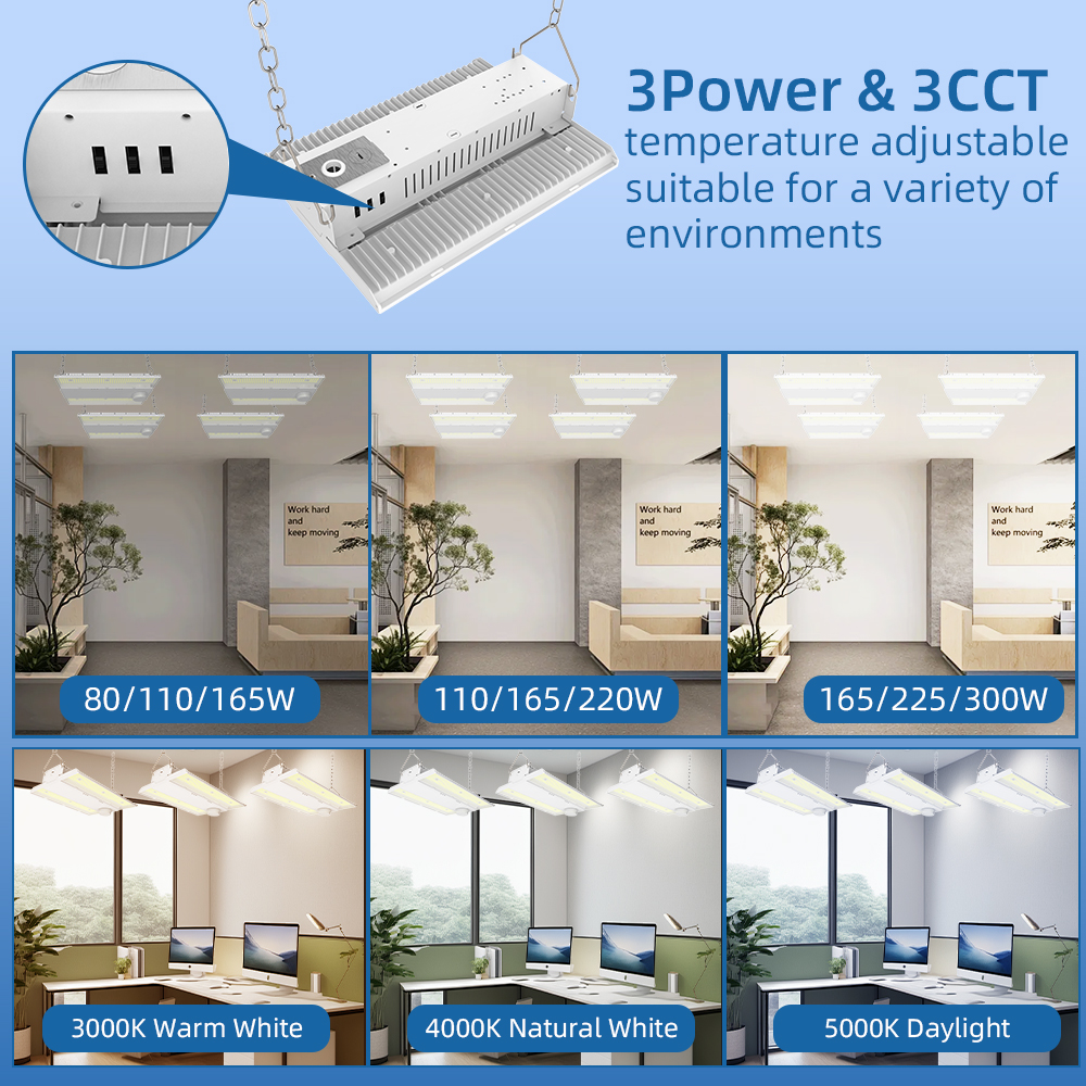 240W IP65 Linear High Bay for Lights for Commercial Warehouse Lighting