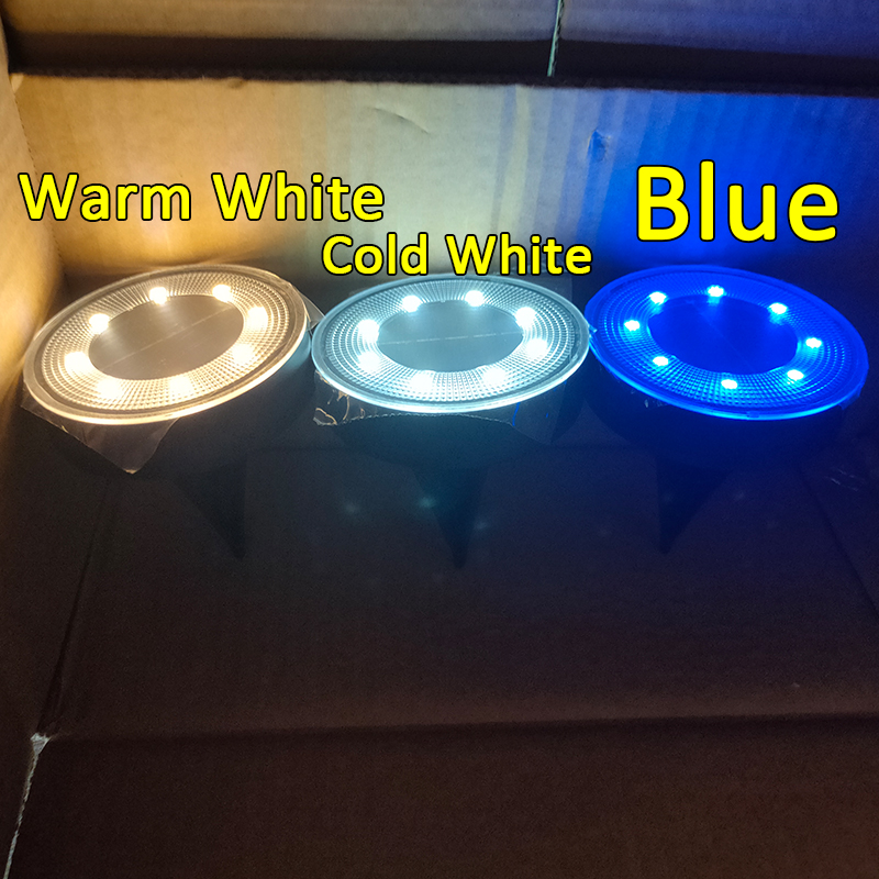 Hot Sell Upgrade 8LED Stainless Steel IP65 Garden Solar Light for Outdoor Lawn Pathway Landscape LED Ground Lamp
