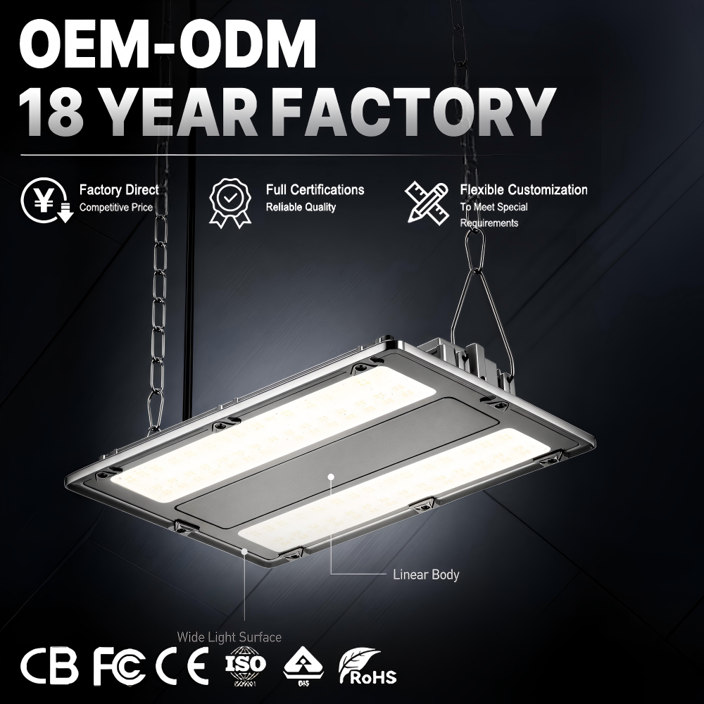 2FT 4FT Canopy Warehouse LED Panel Linear High Bay Light
