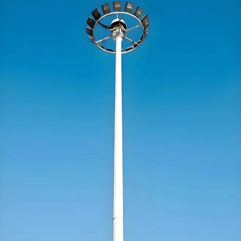 Integrated LED Lifting High Mast Light Pole For Urban Road Intersection