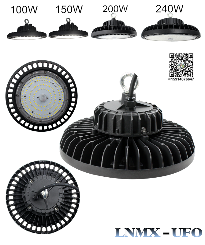 7 Year Warranty 140 Lumen/watt 150lm/w Led Gym Light 100-277v 347v 480v High Voltage Industrial High Bay Led Ufo Gym Light EMC