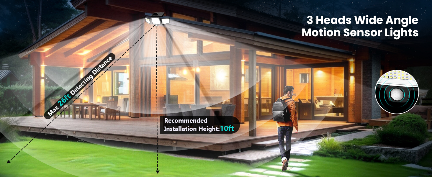 CXS Solar Outdoor Security Flood Lights Scene 2