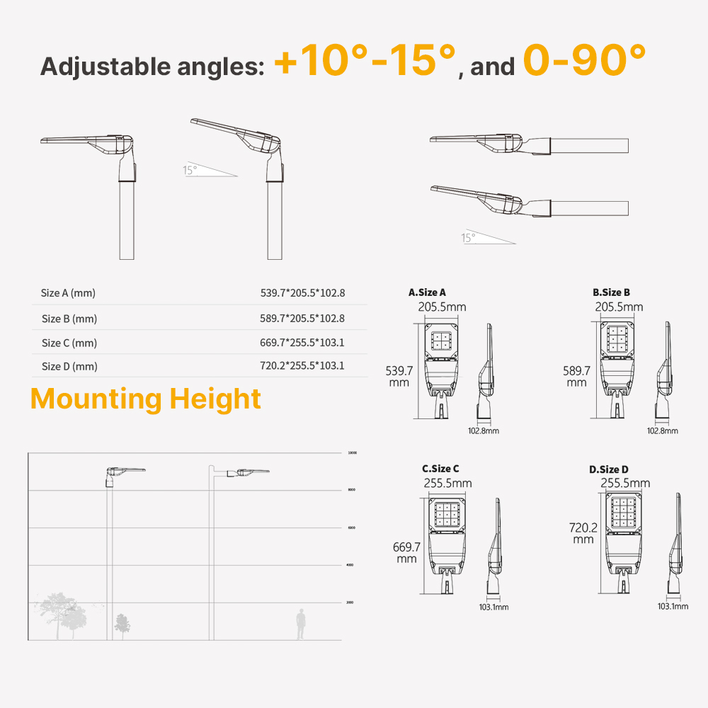 Street Light 300w Outdoor 30w 50w 100w 150w Led Street Light Smart City Street Light